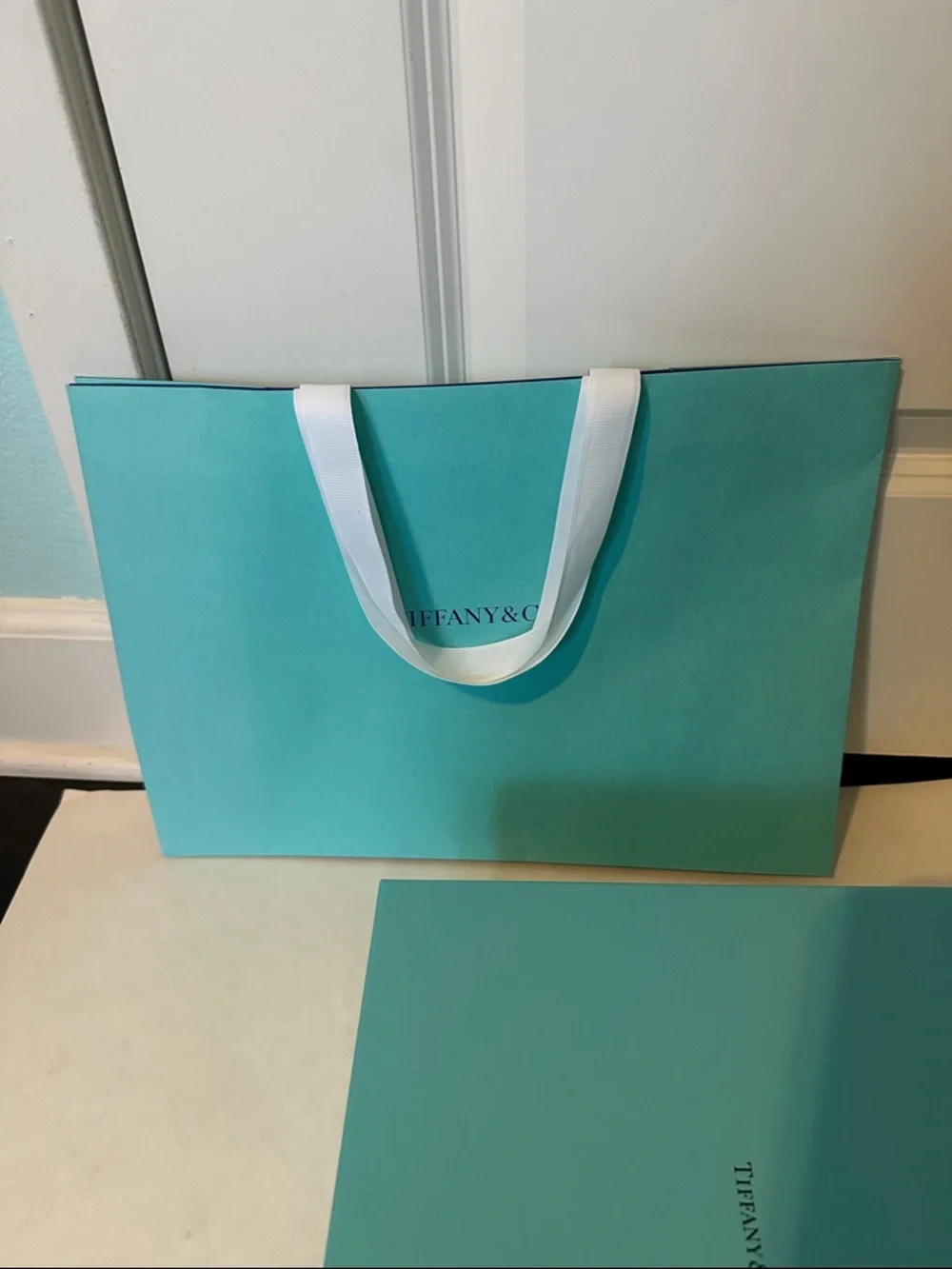 Large Tiffany & Co. Blue Gift Box and Shopping Bag
